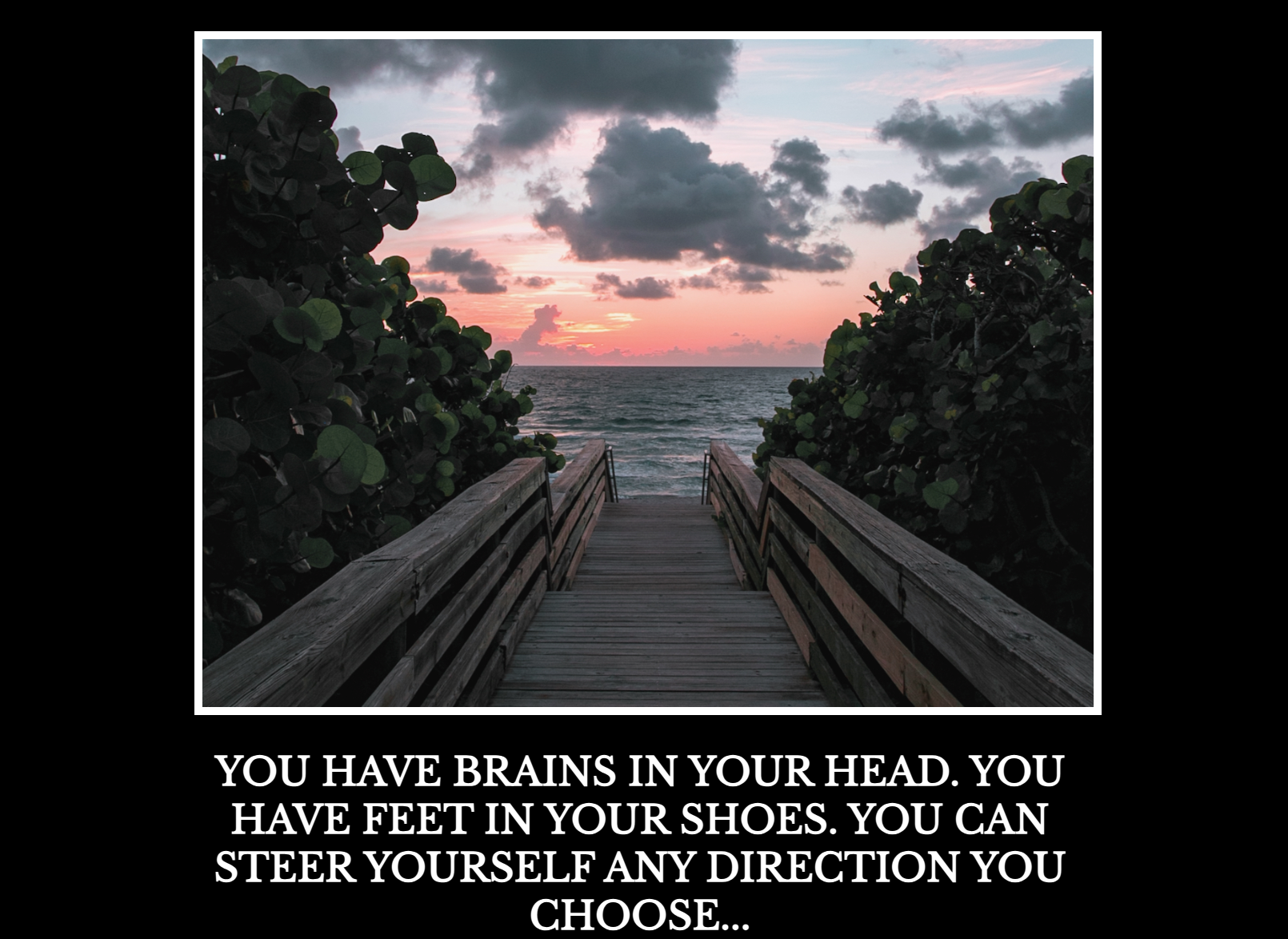 screenshot of CSS motivational poster