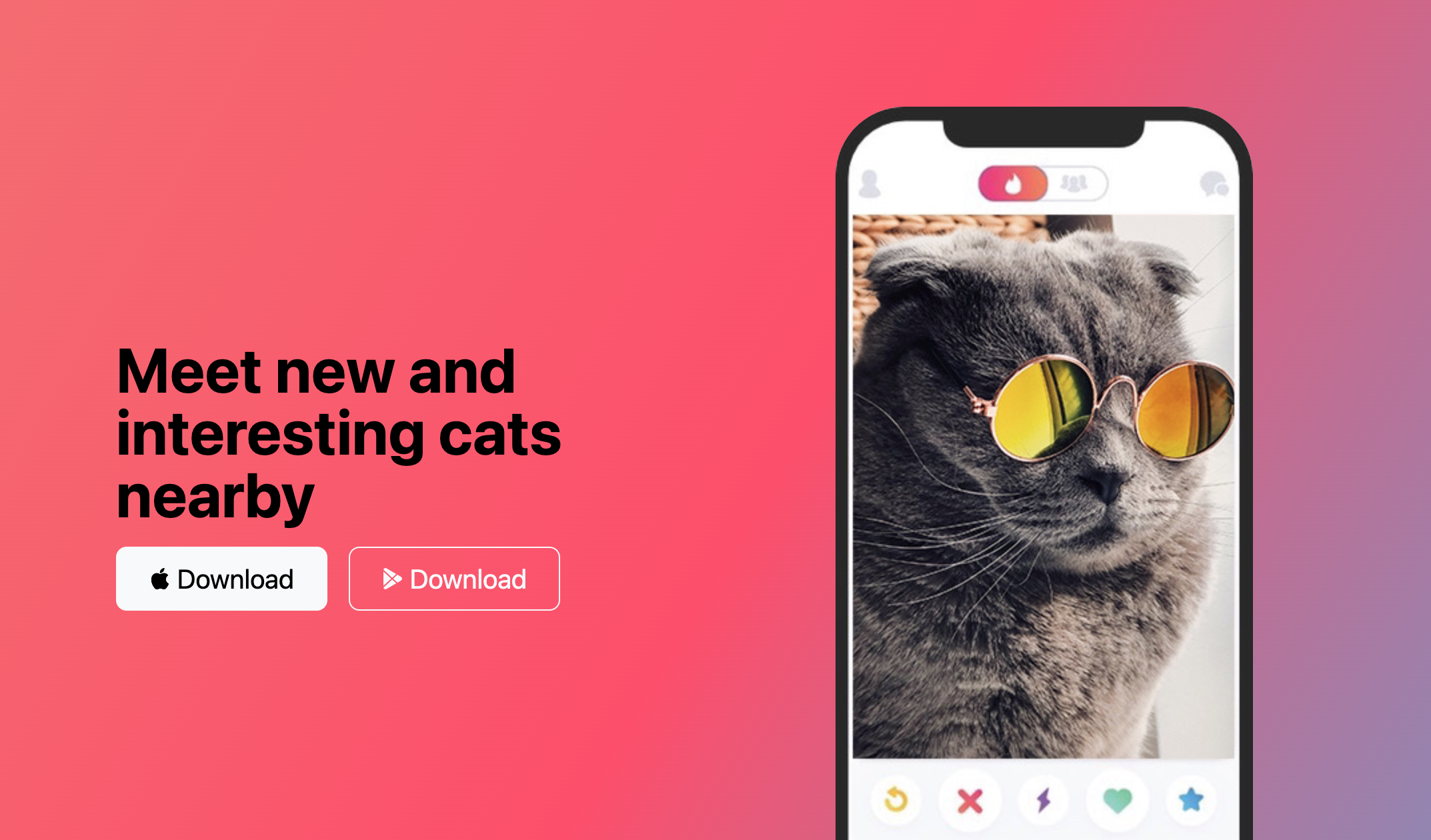 screenshot of TinPurr dummy landing page